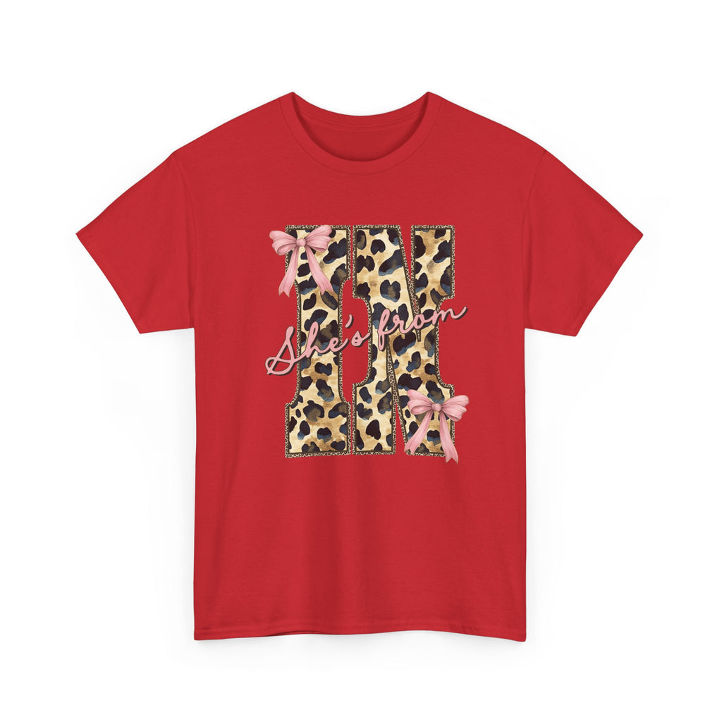Leopard 'She's From' IN T-shirt