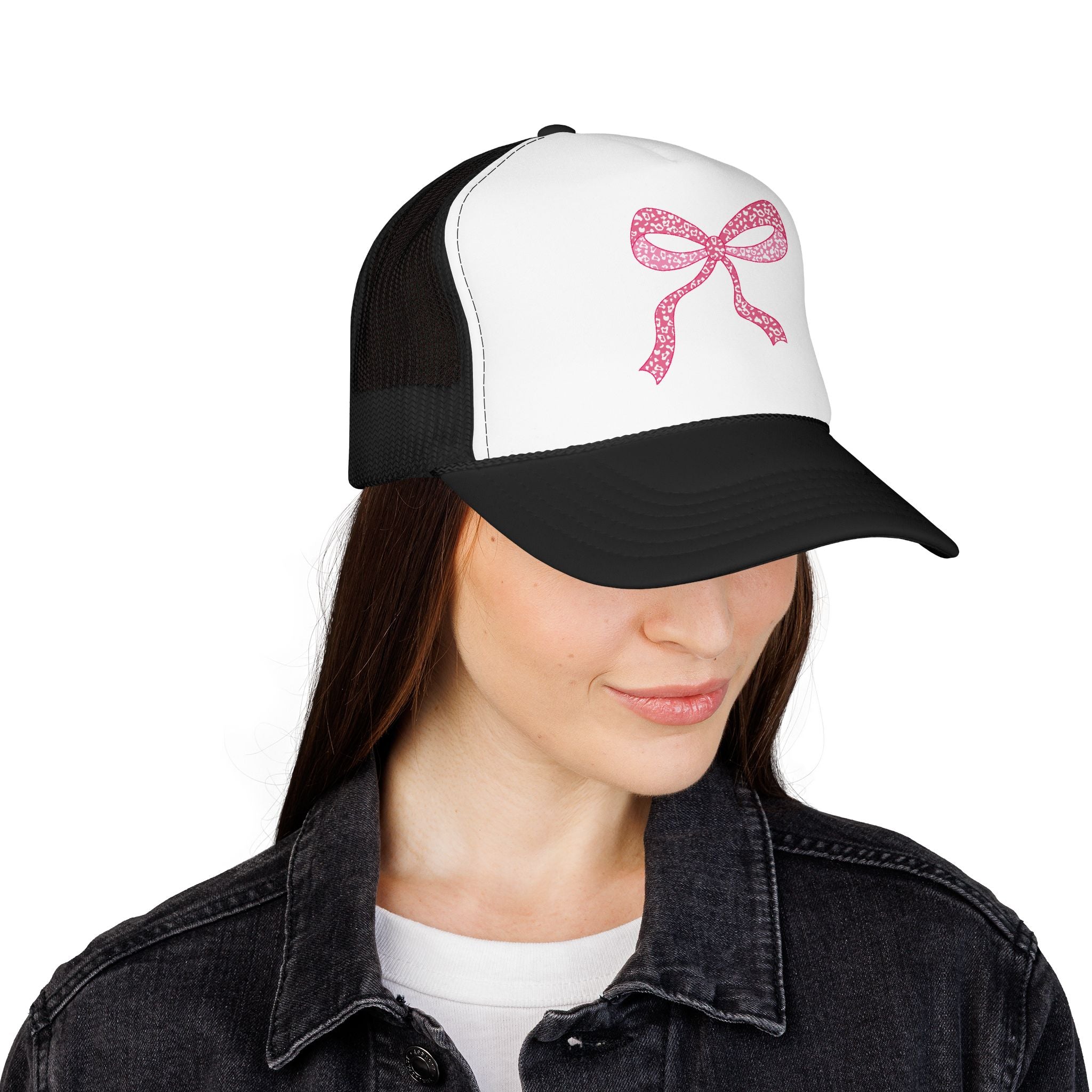 Pink Bow- Foam Trucker Hat