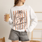 Cozy Season Striped Crewneck Sweatshirt