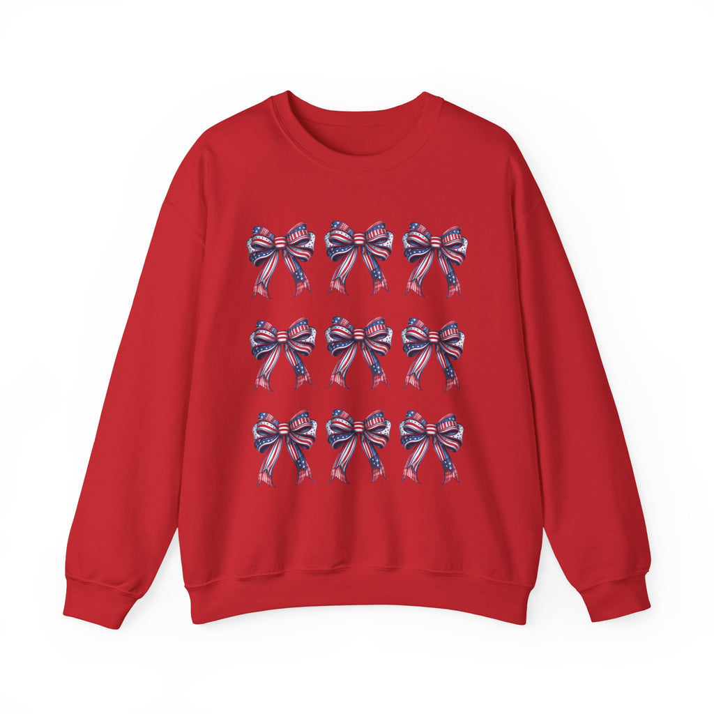 Bow Pattern Crewneck Sweatshirt