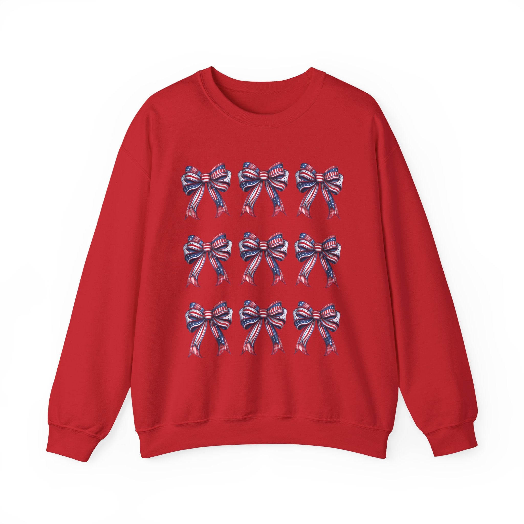 Bow Pattern Crewneck Sweatshirt