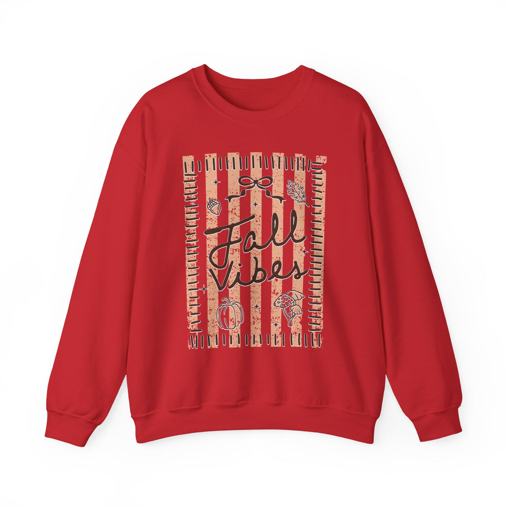 Fall Vibes Striped Crewneck Sweatshirt