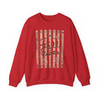 Fall Vibes Striped Crewneck Sweatshirt