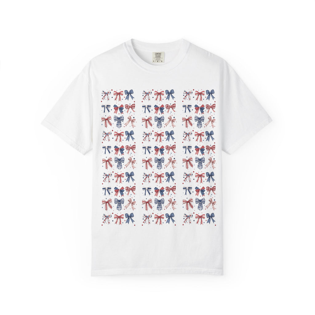Red, White & Blue Ribbon Pattern T-shirt