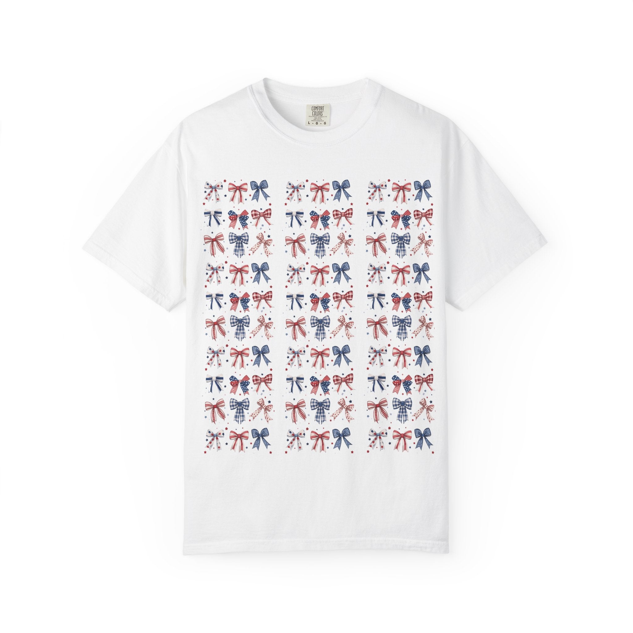 Red, White & Blue Ribbon Pattern T-shirt