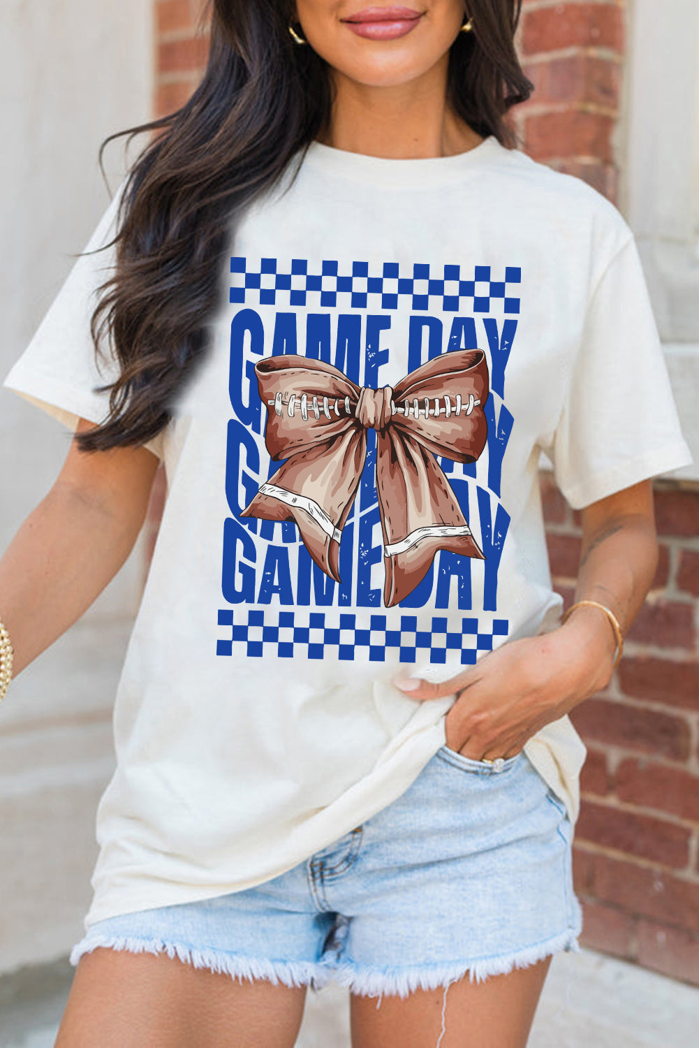 Rugby Bowknot GAME DAY Graphic Tee