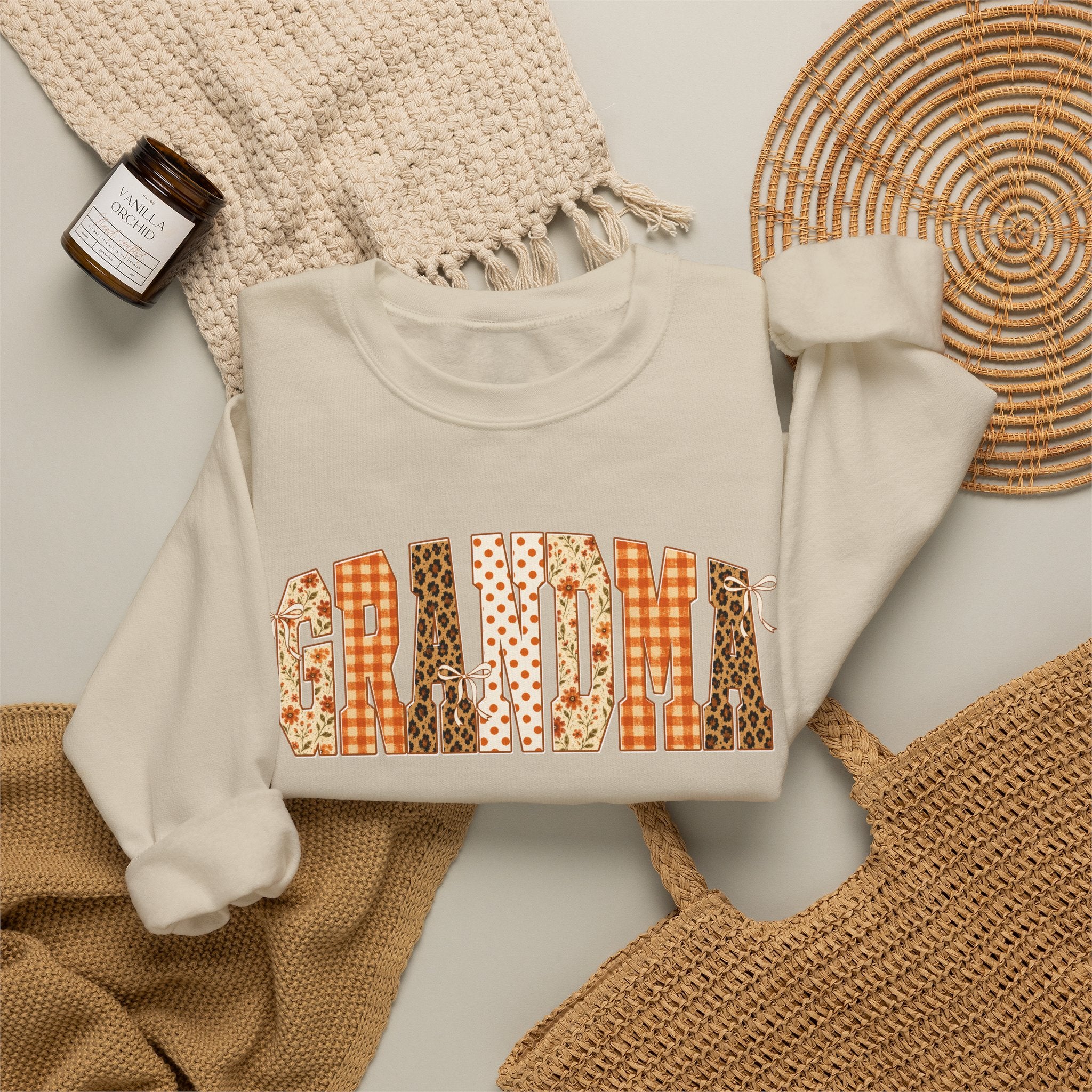 Grandma Patchwork Crewneck Sweatshirt