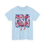 USA Floral Flag T-Shirt