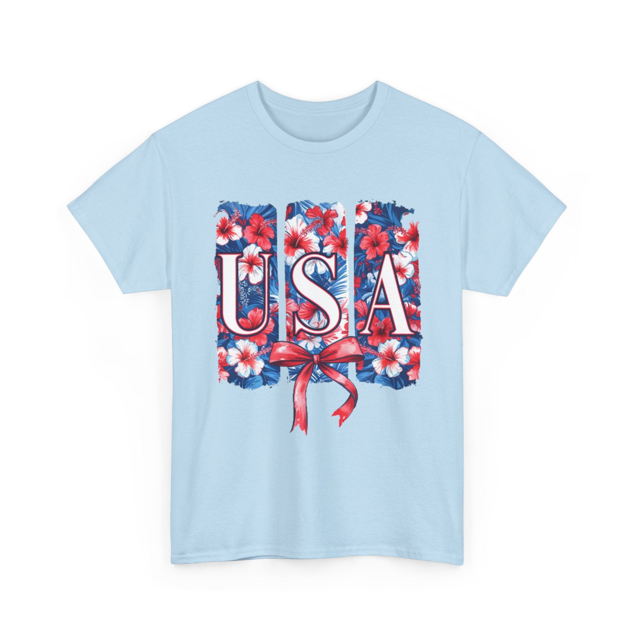 USA Floral Flag T-Shirt