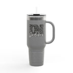 IN Leopard Print 40oz Insulated Travel Mug