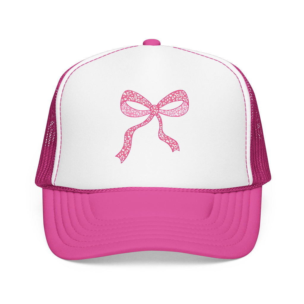 Pink Bow- Foam Trucker Hat