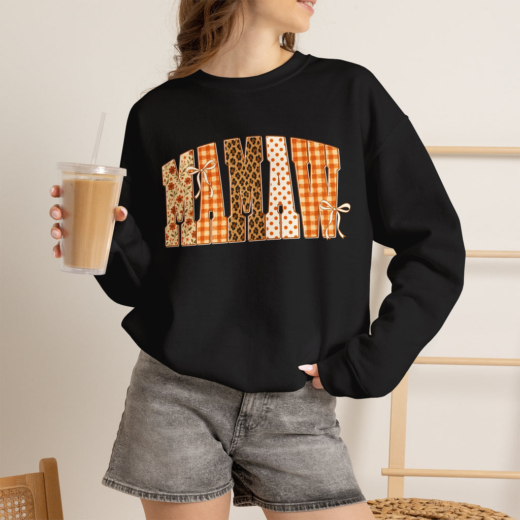 Mamaw Patchwork Crewneck Sweatshirt