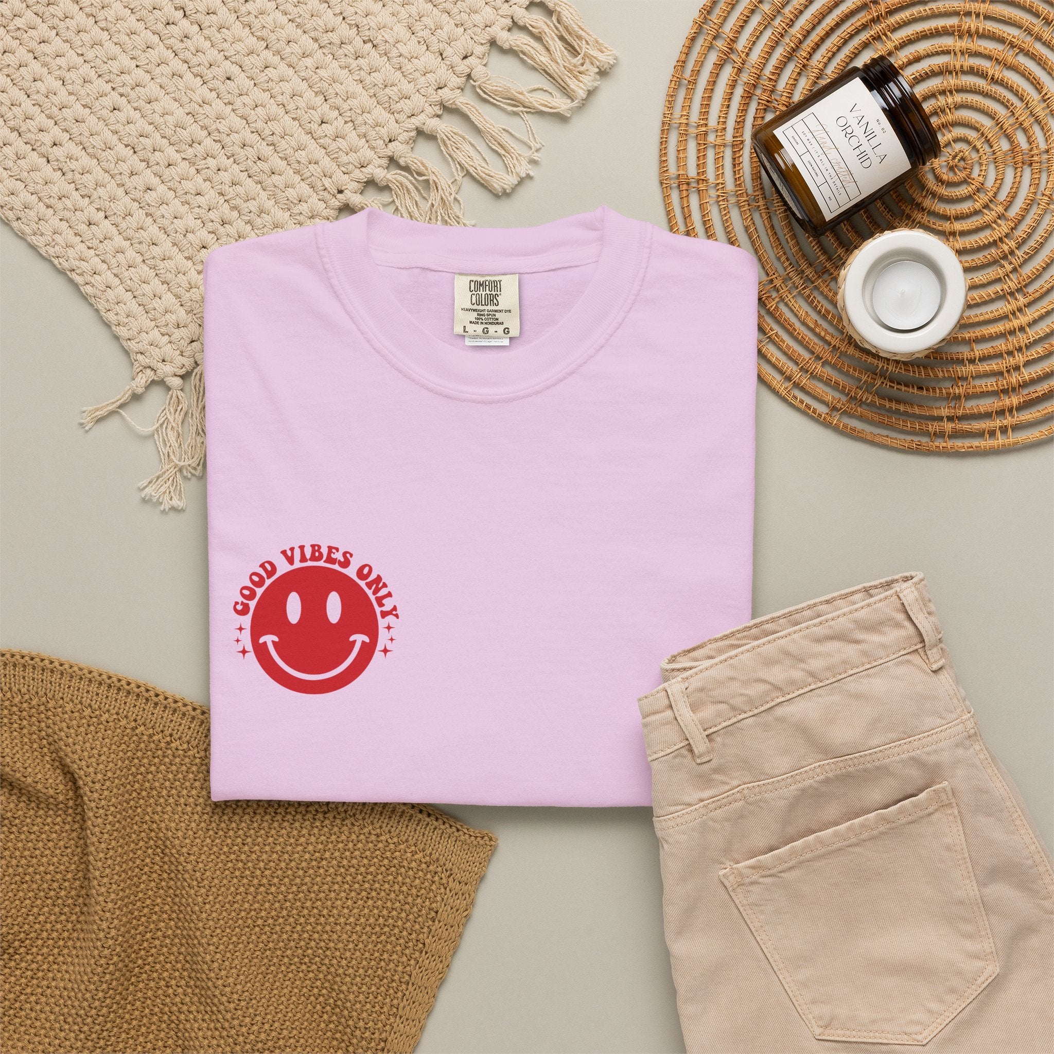 Good Vibes Only-Retro Smile Tee