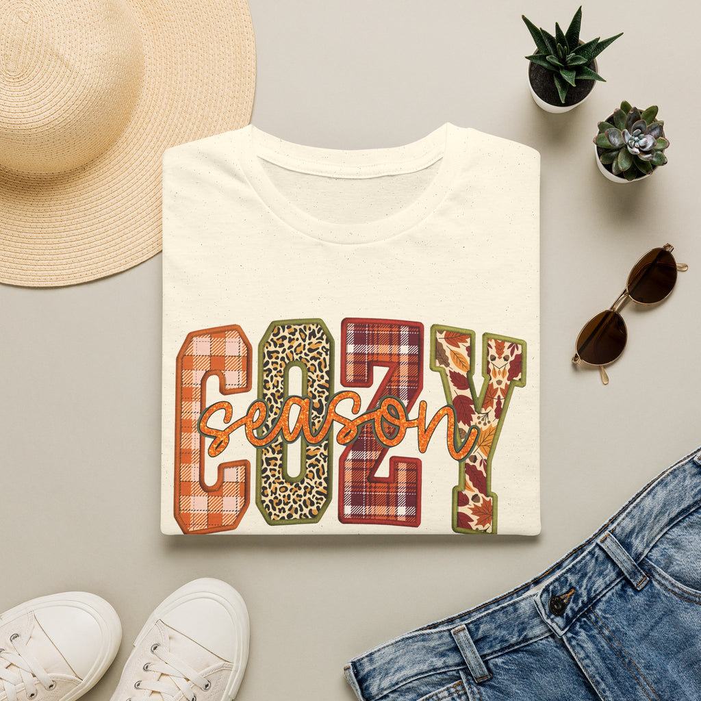 Plaid & Leopard Fall Graphic T-Shirt