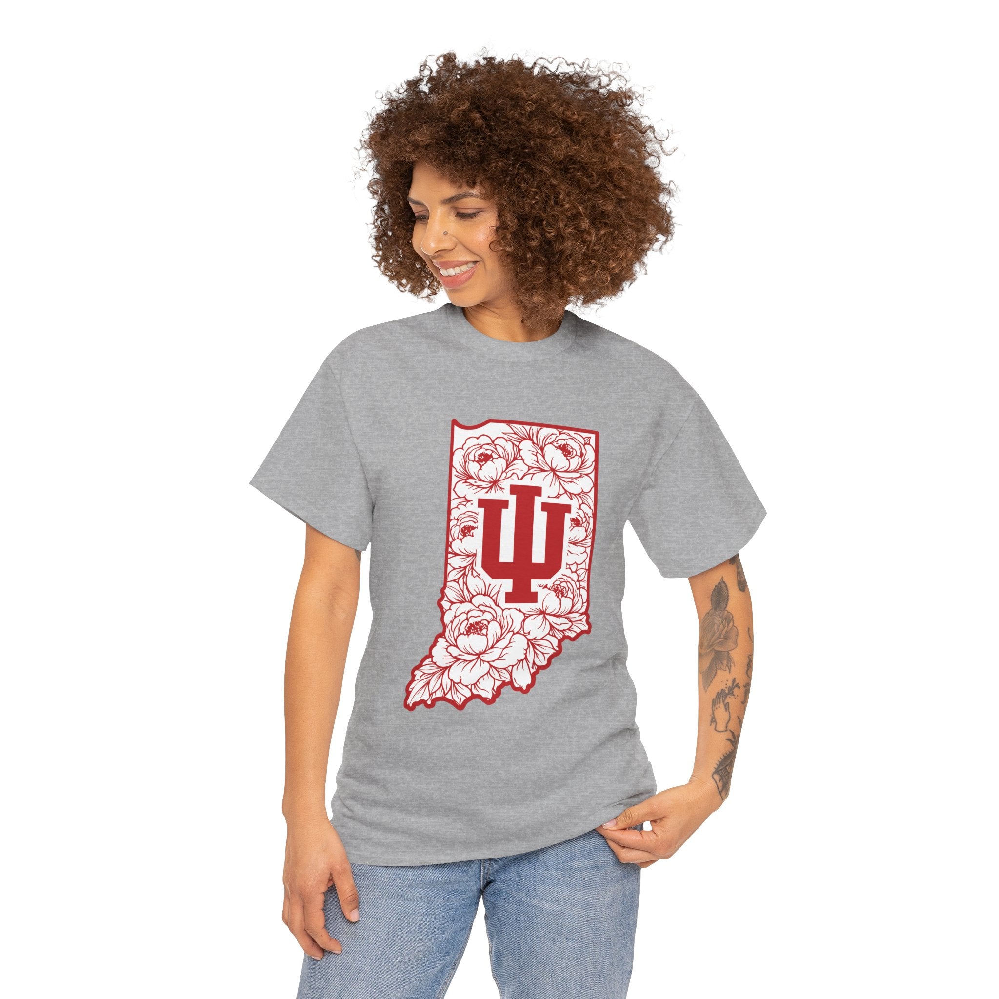 Indiana Floral State Tee
