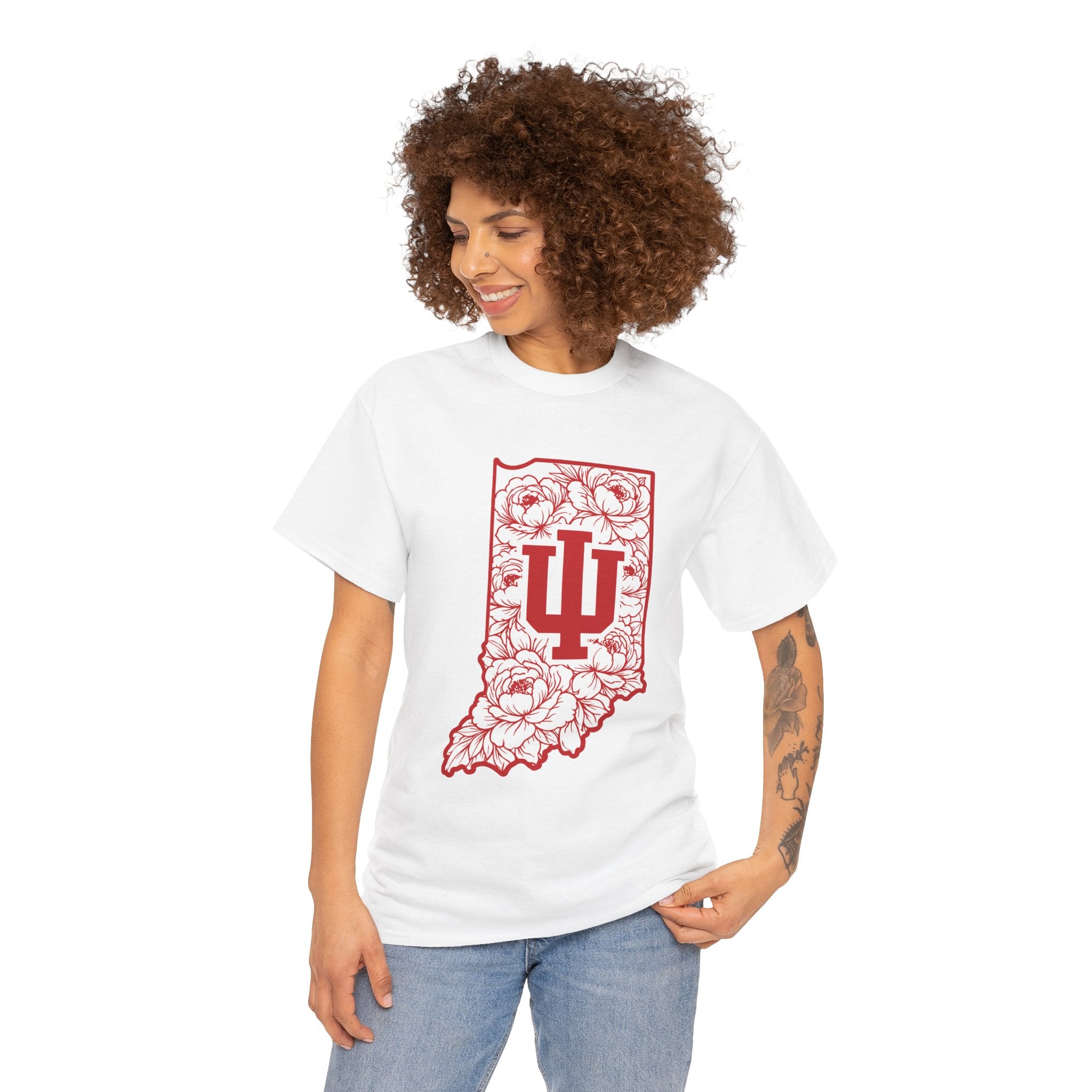 Indiana Floral State Tee