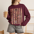 Cozy Season Striped Crewneck Sweatshirt