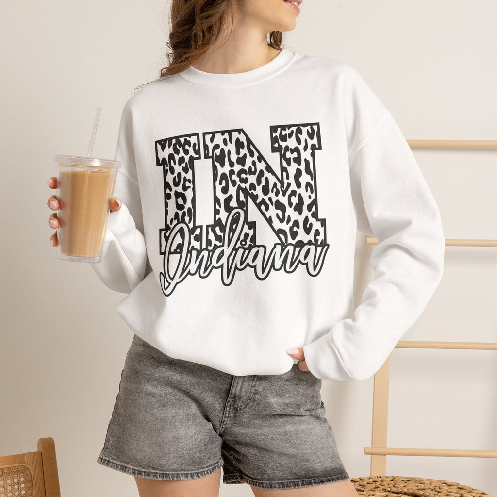 Indiana Leopard Print IN Crewneck