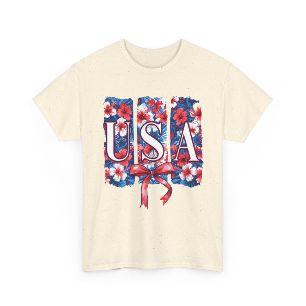 USA Floral Flag T-Shirt
