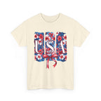 USA Floral Flag T-Shirt