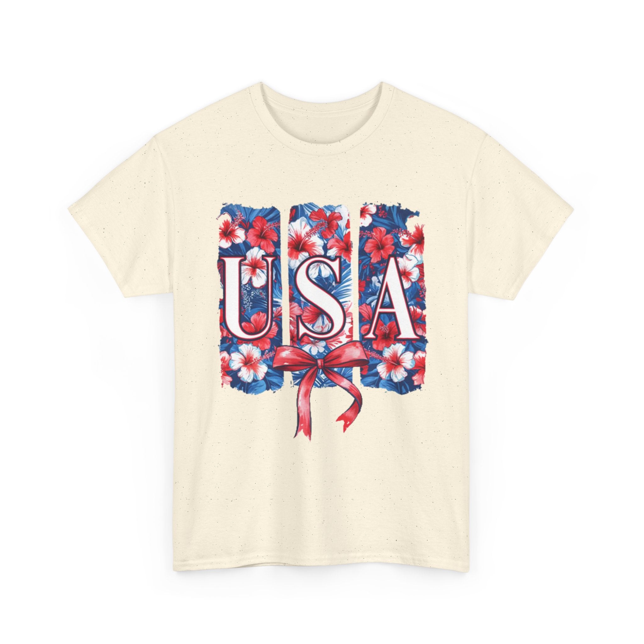 USA Floral Flag T-Shirt