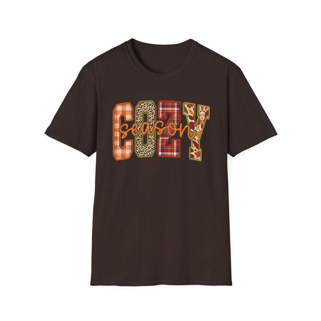 Plaid & Leopard Fall Graphic T-Shirt
