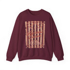 Harvest Season Striped Crewneck Sweatshirt