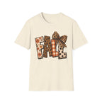 'FALL' Leopard & Plaid Bow T-Shirt