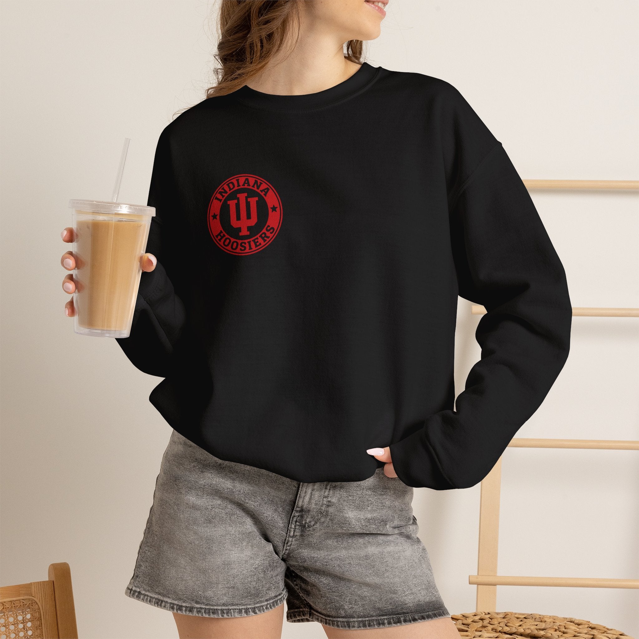 Indiana Hoosiers Retro Circle Crewneck