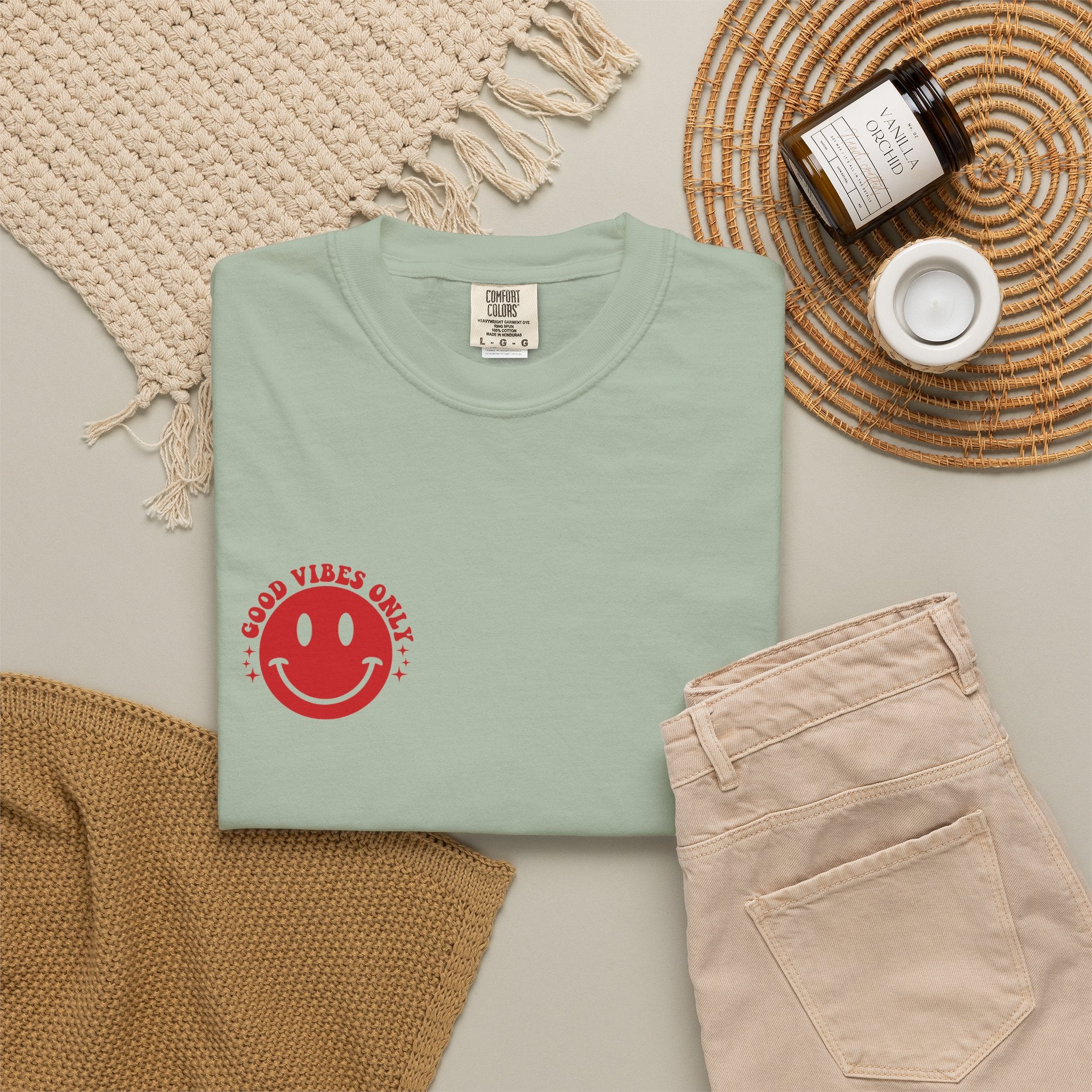 Good Vibes Only-Retro Smile Tee