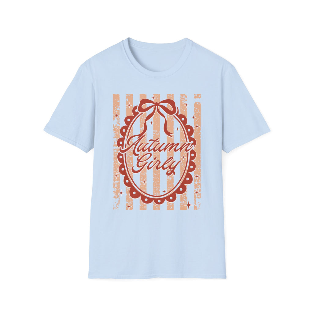 Autumn Girly Vintage Ribbon Fall T‑Shirt