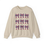 Bow Pattern Crewneck Sweatshirt