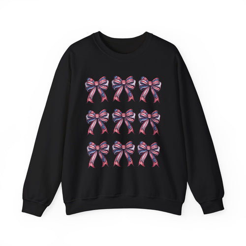 Bow Pattern Crewneck Sweatshirt