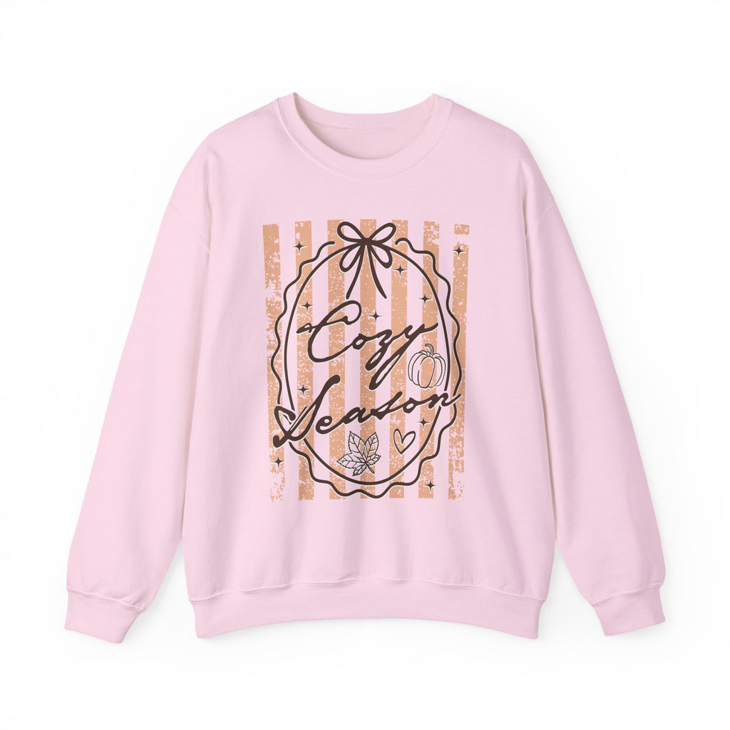 Cozy Season Striped Crewneck Sweatshirt