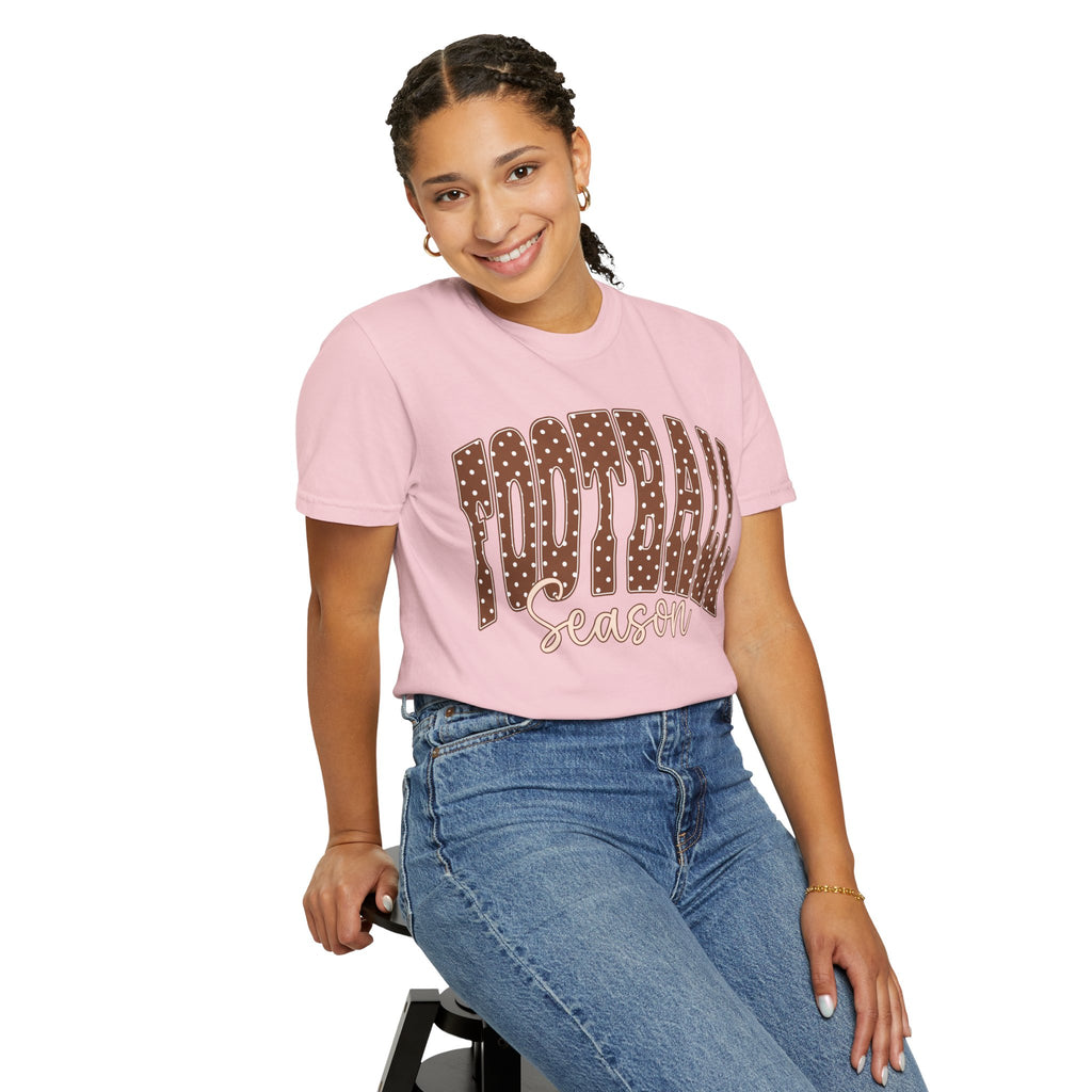 Football Season Retro Polka Dot Graphic T-Shirt