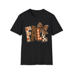 'FALL' Leopard & Plaid Bow T-Shirt