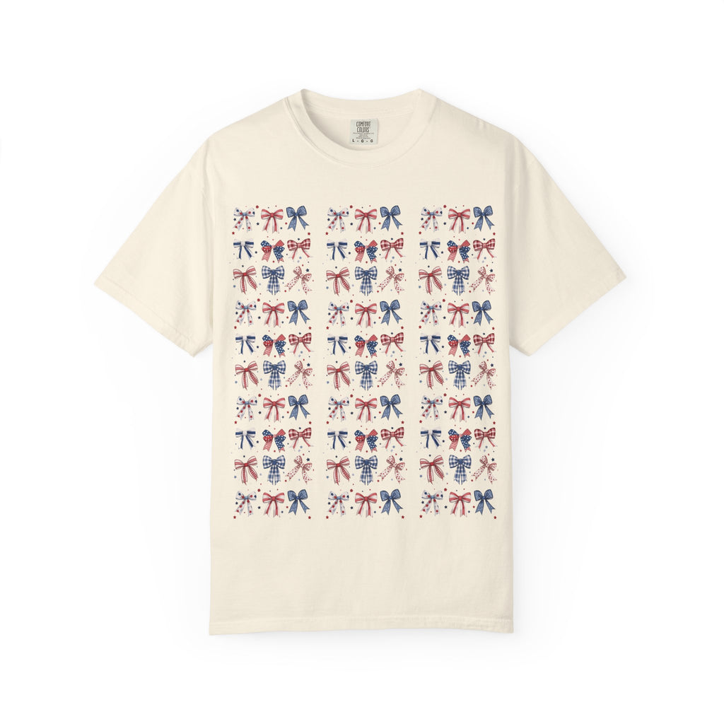 Red, White & Blue Ribbon Pattern T-shirt
