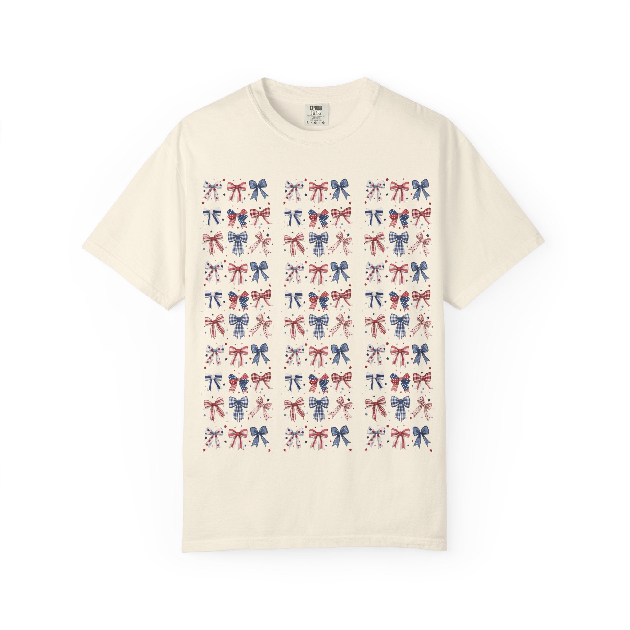 Red, White & Blue Ribbon Pattern T-shirt