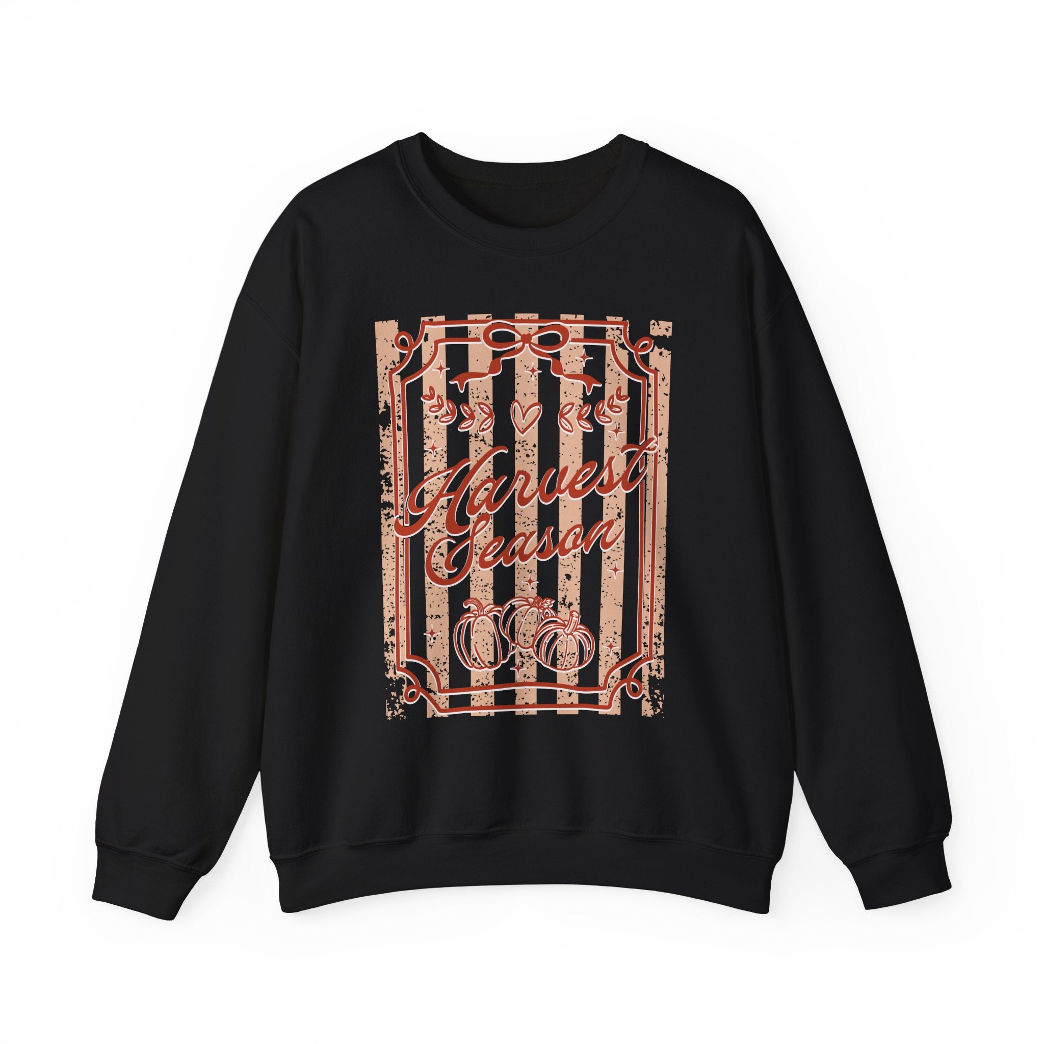 Harvest Season Striped Crewneck Sweatshirt