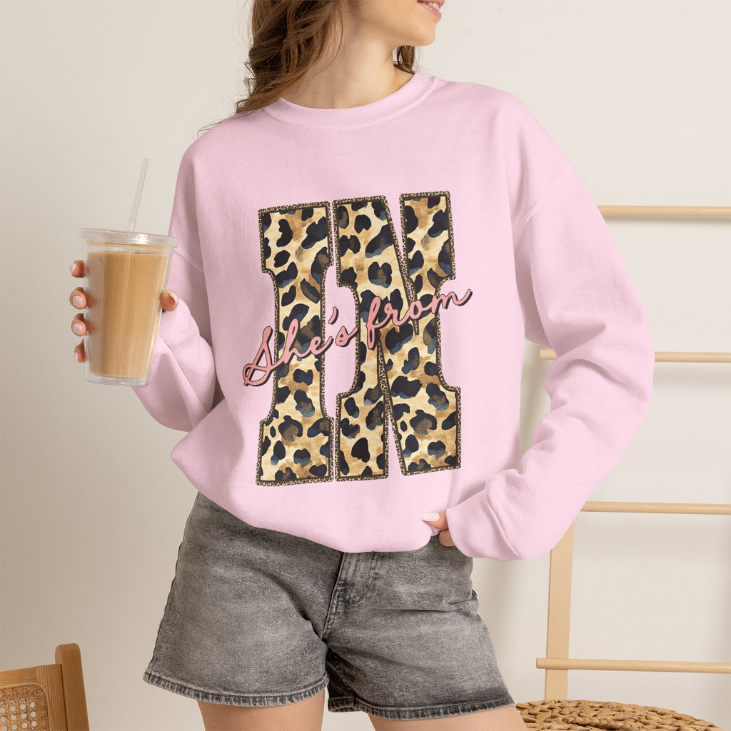 Leopard 'She's From' IN Crewneck