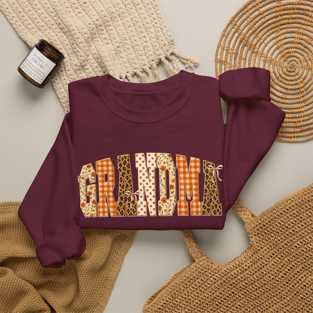 Grandma Patchwork Crewneck Sweatshirt