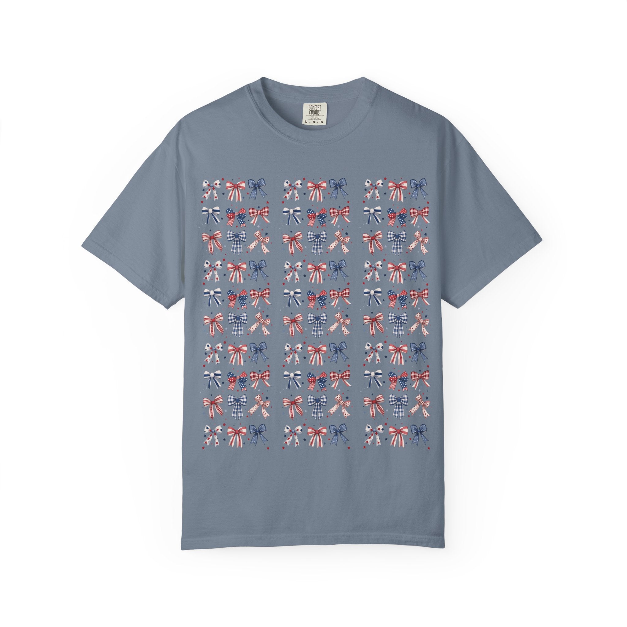 Red, White & Blue Ribbon Pattern T-shirt