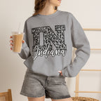 Indiana Leopard Print IN Crewneck
