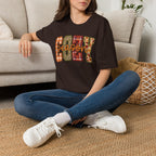 Plaid & Leopard Fall Graphic T-Shirt
