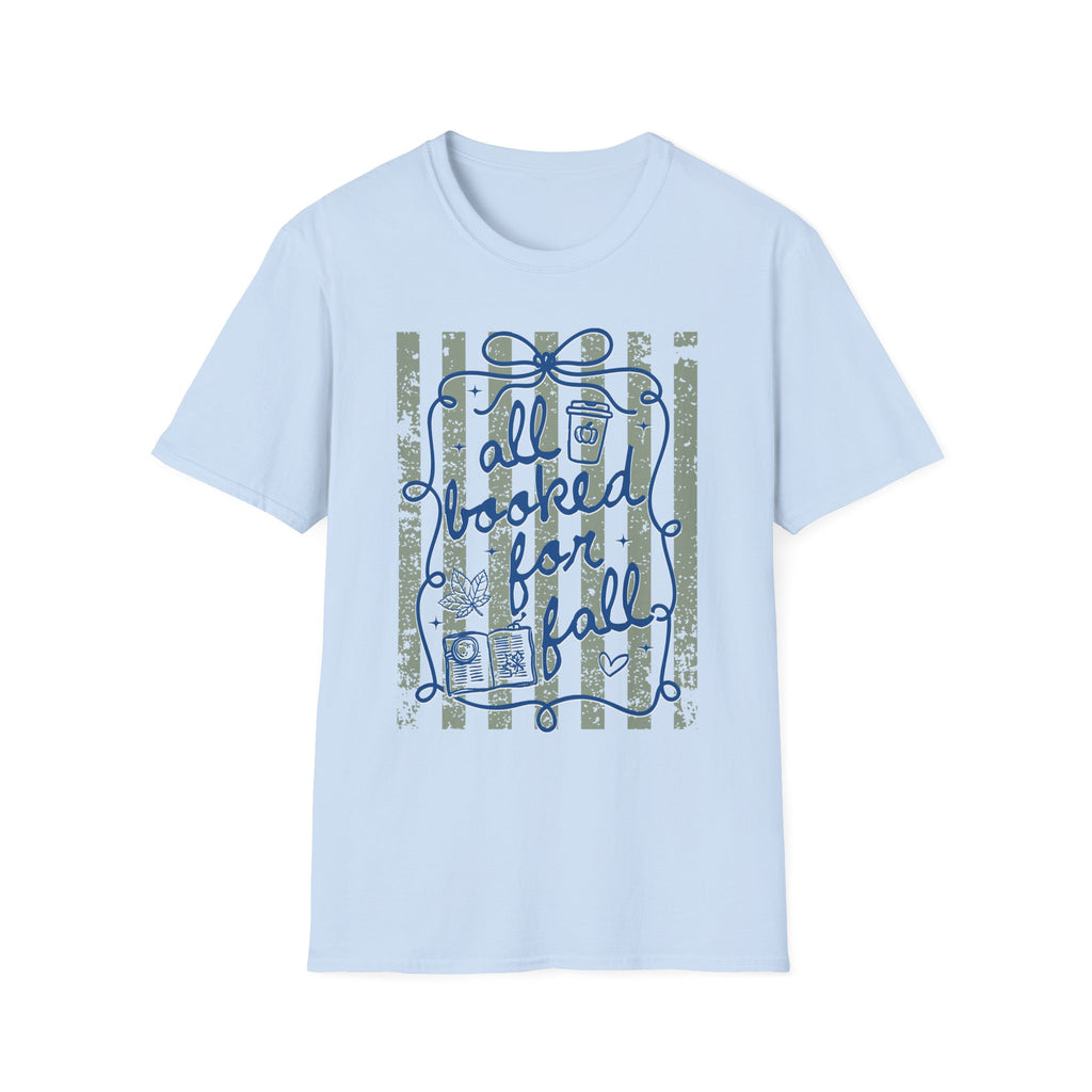 All Booked for Fall Vintage Striped Graphic Tee