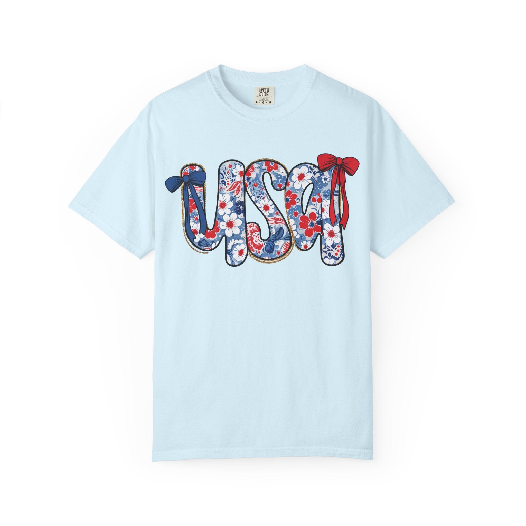 USA Floral Graphic T-Shirt