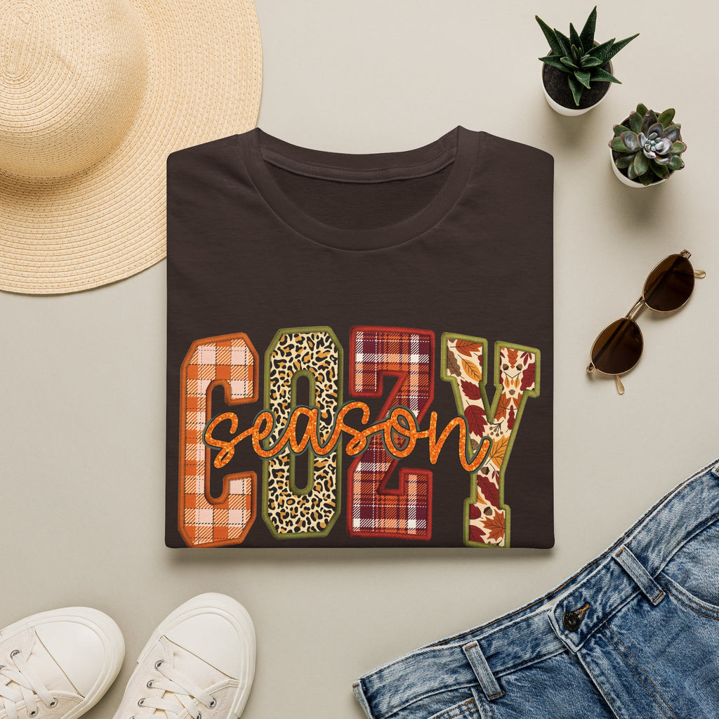 Plaid & Leopard Fall Graphic T-Shirt