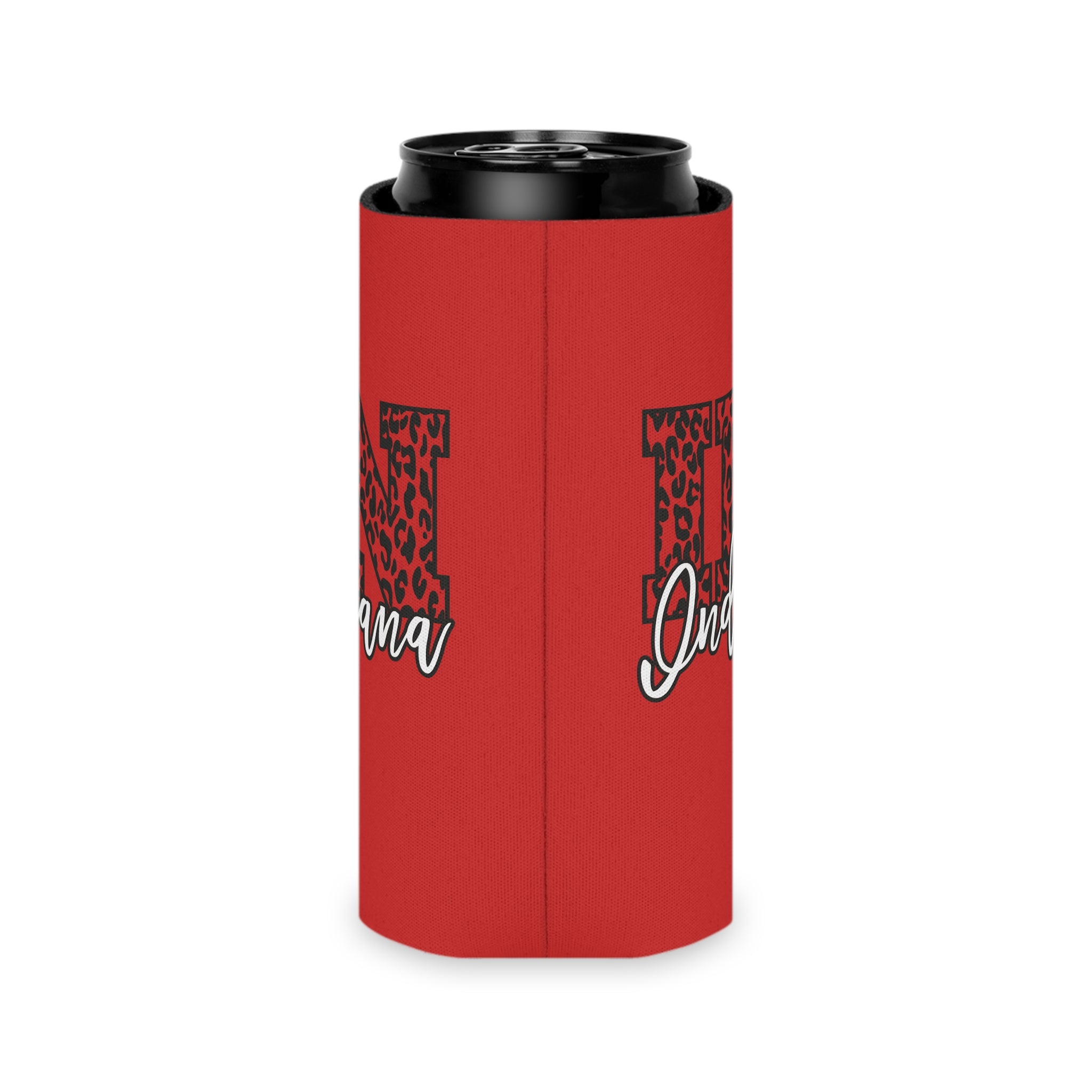 Indiana Leopard Print Double Sided Can Cooler