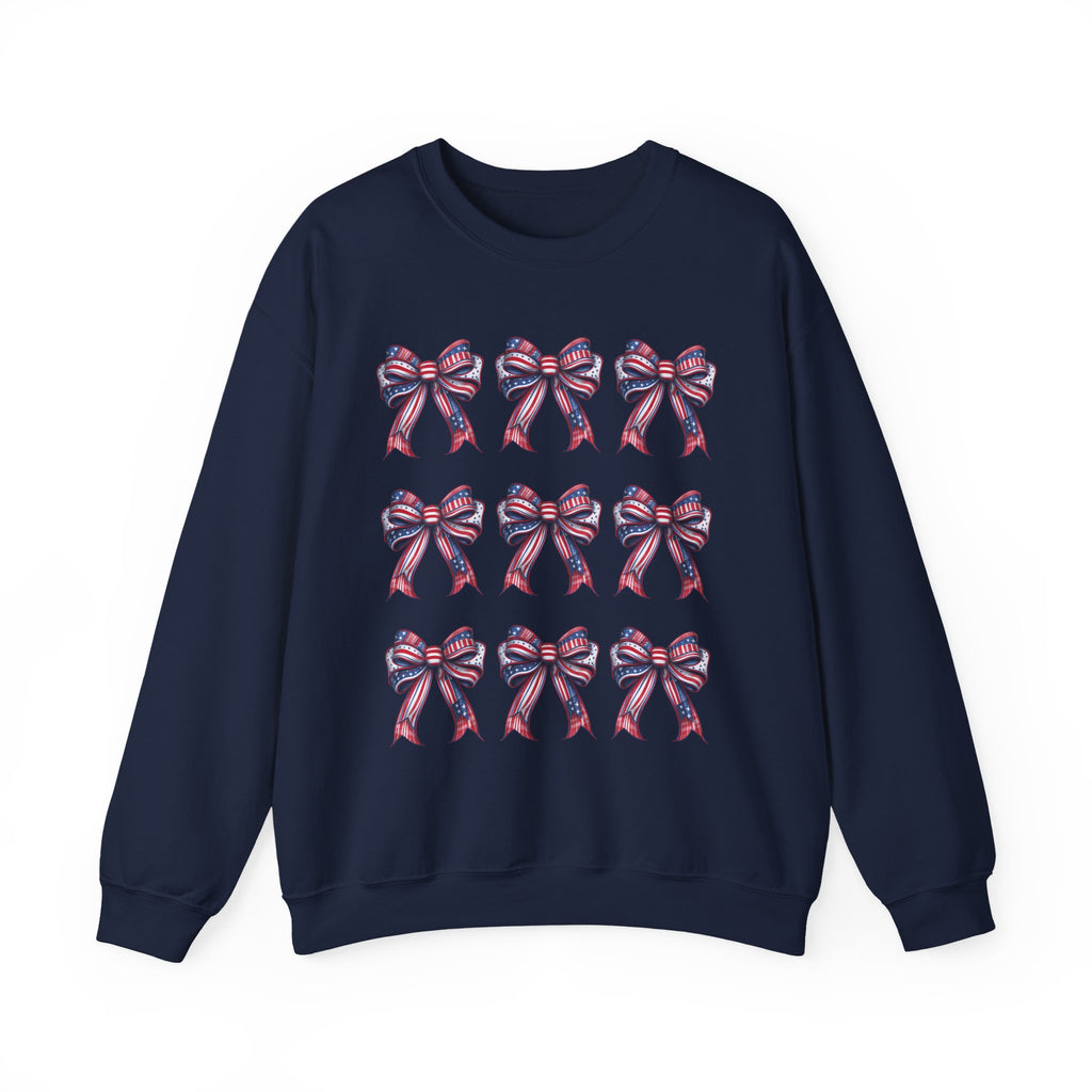 Bow Pattern Crewneck Sweatshirt