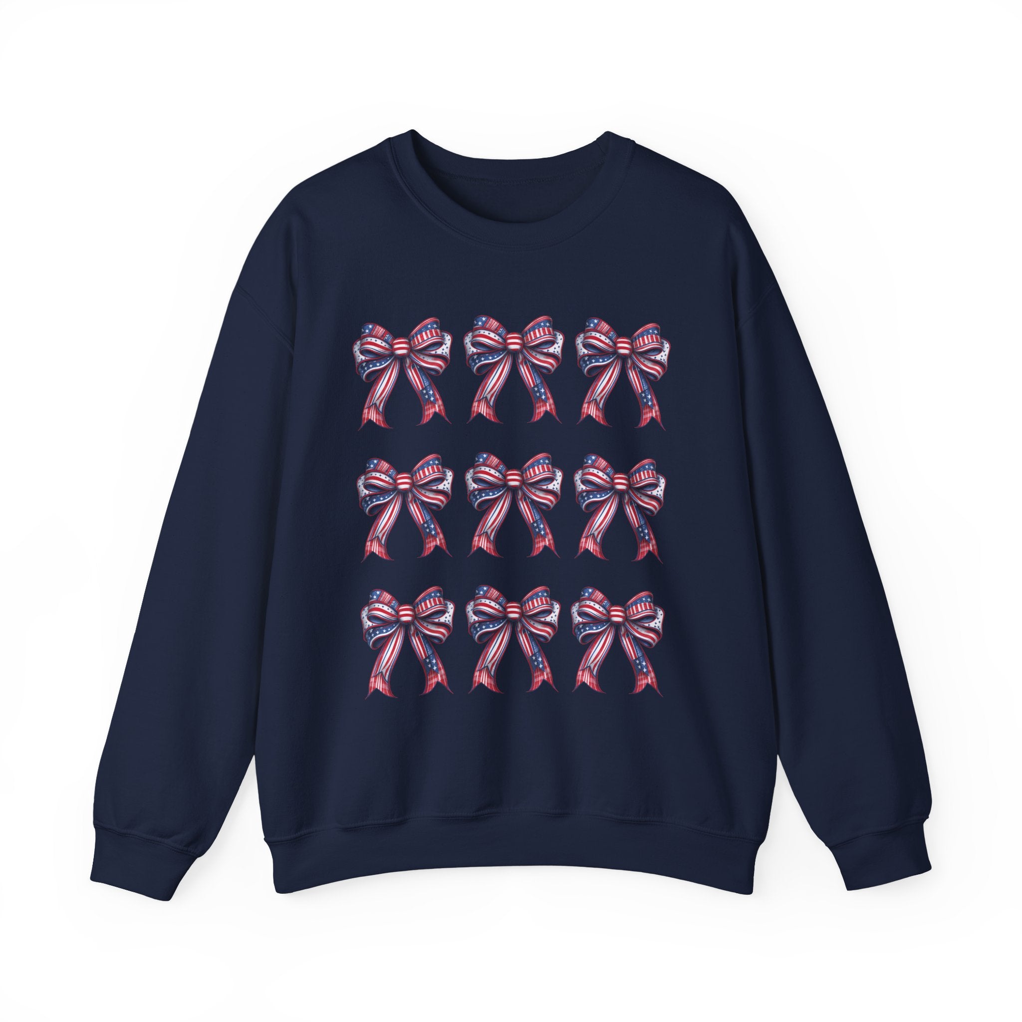 Bow Pattern Crewneck Sweatshirt